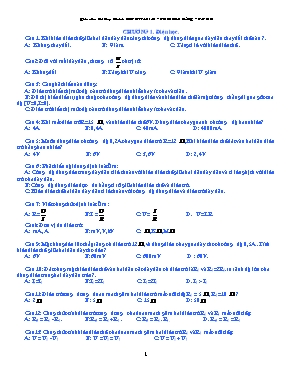 Bộ câu hỏi trắc nghiệm Vật lí lớp 9 - Vũ Duy Khánh